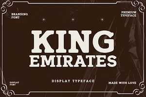 King Emirates Font