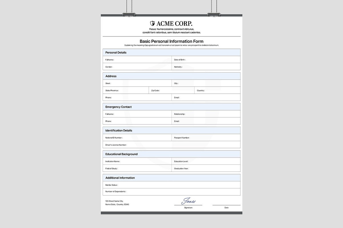 Simple Form Template, a Stationery Template by BrandPacks (Photo 5 of 6)