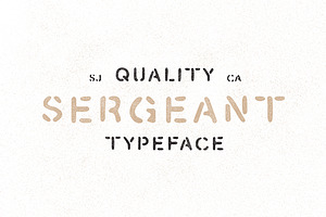 Sergeant - Hand Drawn Stencil Font
