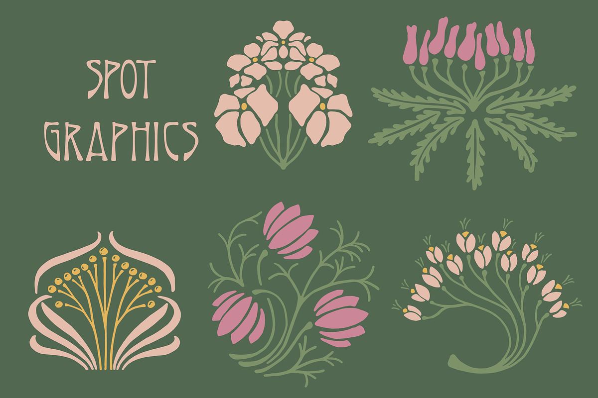 Art Nouveau Graphics Set, an Object Graphic by Liz Kohler Brown (Photo 3 of 27)