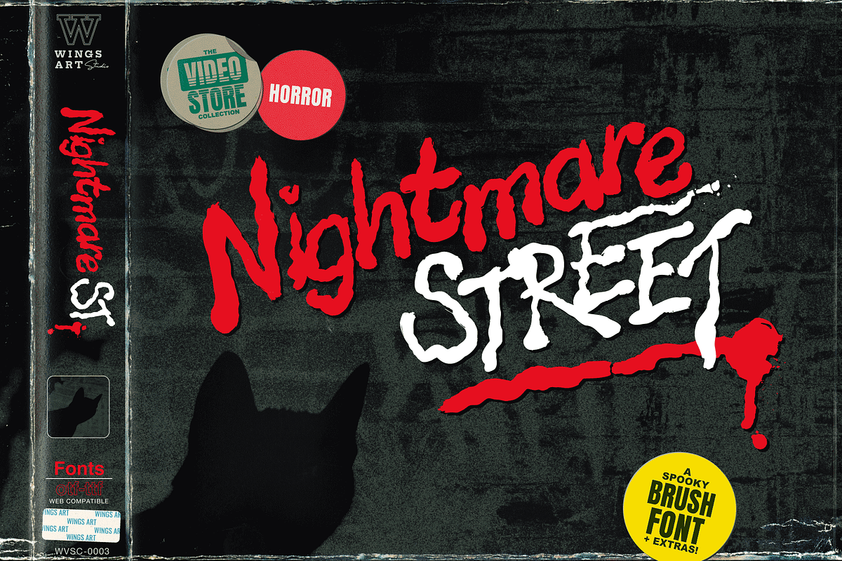 Nightmare Street - Halloween Font, a Font by Wingsart Studio (Photo 2 of 16)