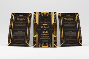 Art Deco Flyers Black & Gold