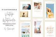 Vintage Watercolor Instagram Story, a Social Media Template by Spinsugar Graphics (Thumbnail 1 of 8)