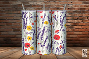 Lavender & Poppy Flowers Patterns, a Pattern Graphic by Creative Store (Thumbnail 4 of 5)