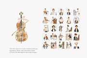 romantic classical musicians clipart, a Decorative Illustration by Patishop Art (Thumbnail 5 of 11)
