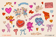 Valentine's Day Cupid Bundle, a Decorative Illustration by Little Blondie Art (Thumbnail 3 of 8)