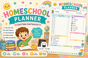 15 Kids Planners Printable Bundle, an Education Illustration by TukTuk Design (Thumbnail 8 of 17)