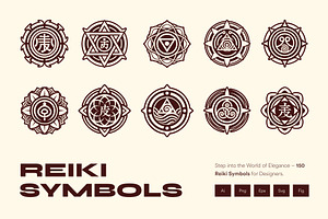 Reiki Symbols, a Solid Icon by Creative Stall