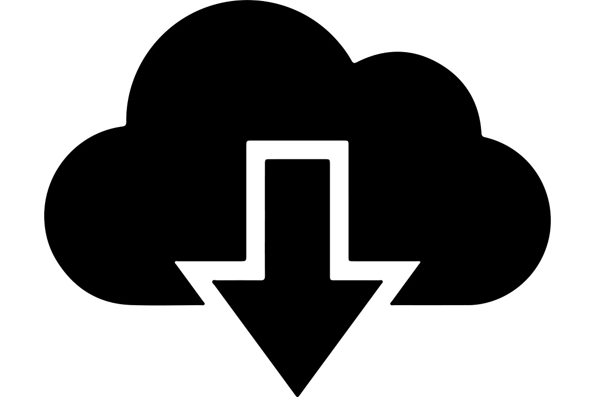 Cloud Download Silhouette, a Technology Illustration by abu67222 (Photo 6 of 13)