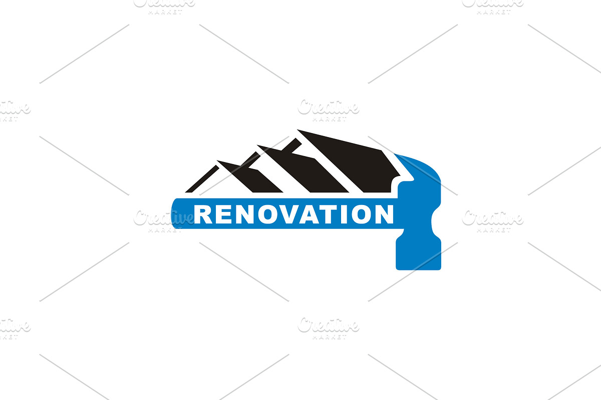Home House Hammer Renovation Logo, a Branding & Logo Template by Enola99d