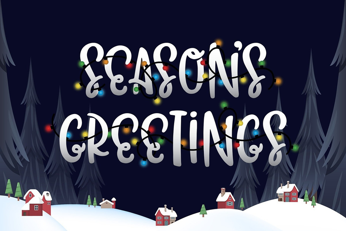 Christmas Lights Font, a Script Font by Akrinity Digital (Photo 5 of 10)