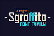 Sgraffito Display Font Family, a Sans Serif Font by Ideabuk (Thumbnail 1 of 8)