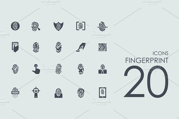 20 Fingerprint Icons