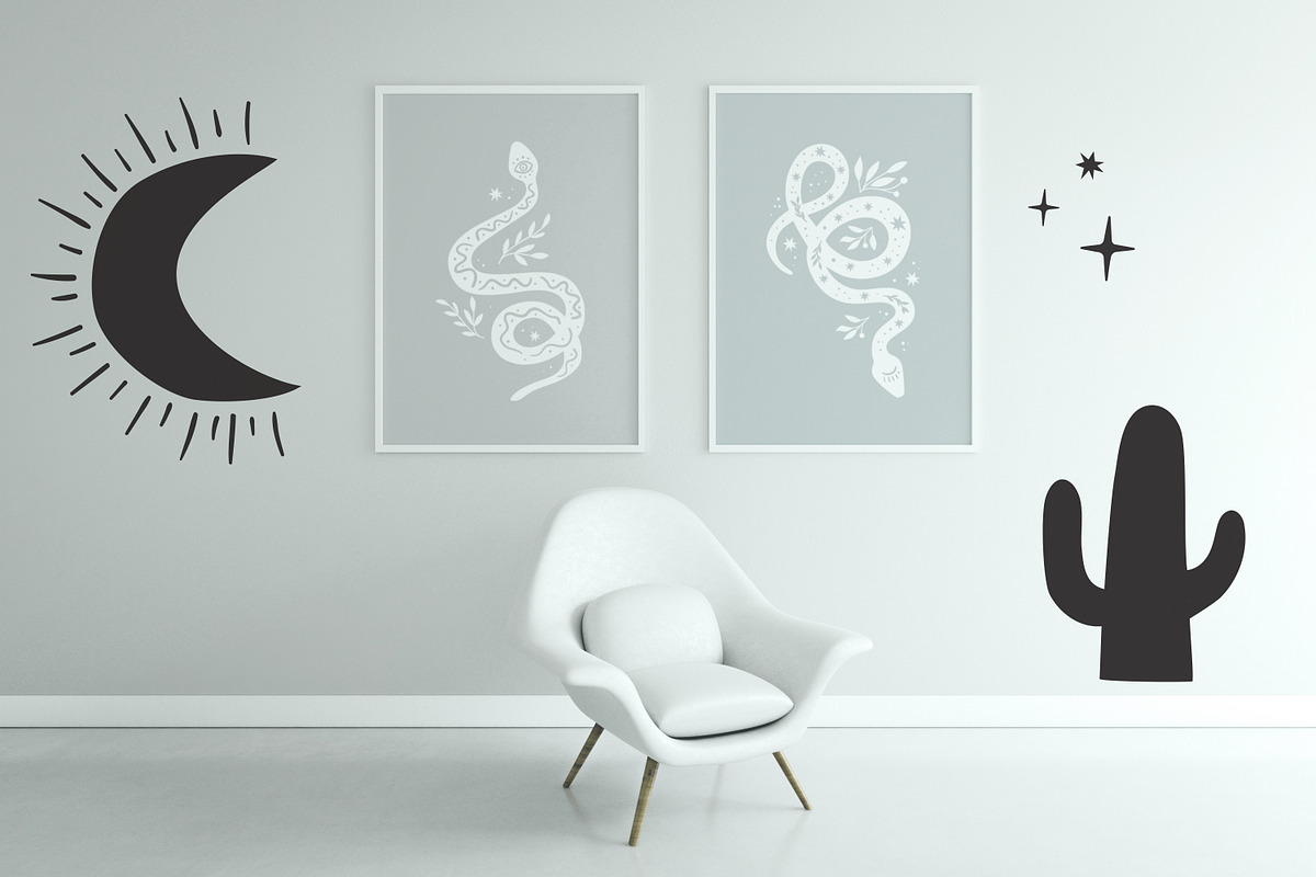Celestial Magic Snakes. Boho Arts., an Illustration by Naty Art (Photo 6 of 9)