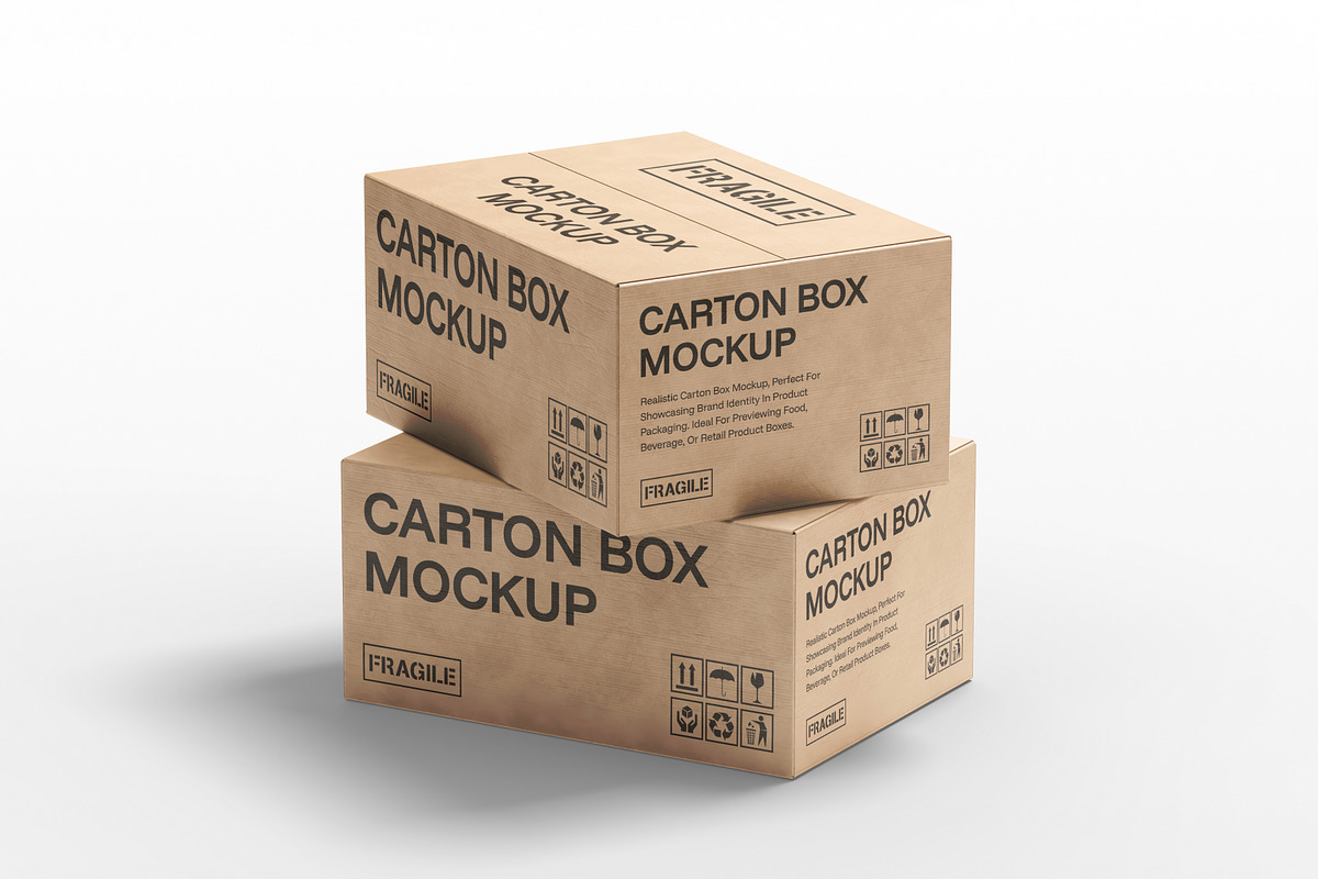 Carton Box Mockup, a Packaging Mockup by SLAB! Design (Photo 6 of 8)