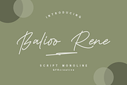 Balioo Rene - Script Monoline font, a Script Font by GFRcreative (Thumbnail 1 of 6)