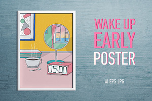 Waking up early in the morning, a Healthcare Illustration by Good Studio