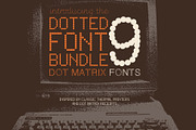 Dotted Font Bundle - 9 Matrix Fonts!, a Handwritten Font by HipFonts (Thumbnail 1 of 9)