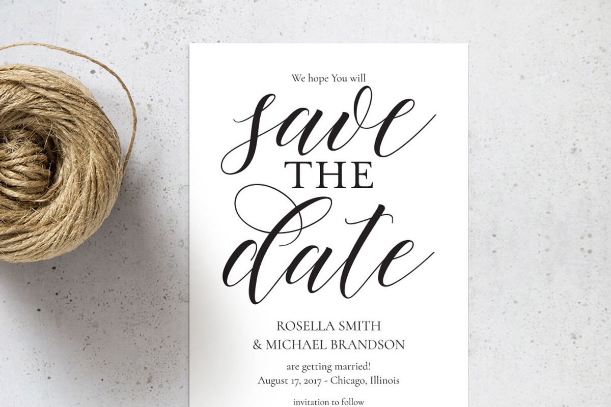 Save the Date Template SHR211, an Invitation Template by Shafura_Wedding (Photo 2 of 5)