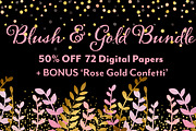 50% OFF Blush & Gold Bundle, a Texture Graphic by Chus Moreno Studio (Thumbnail 1 of 8)