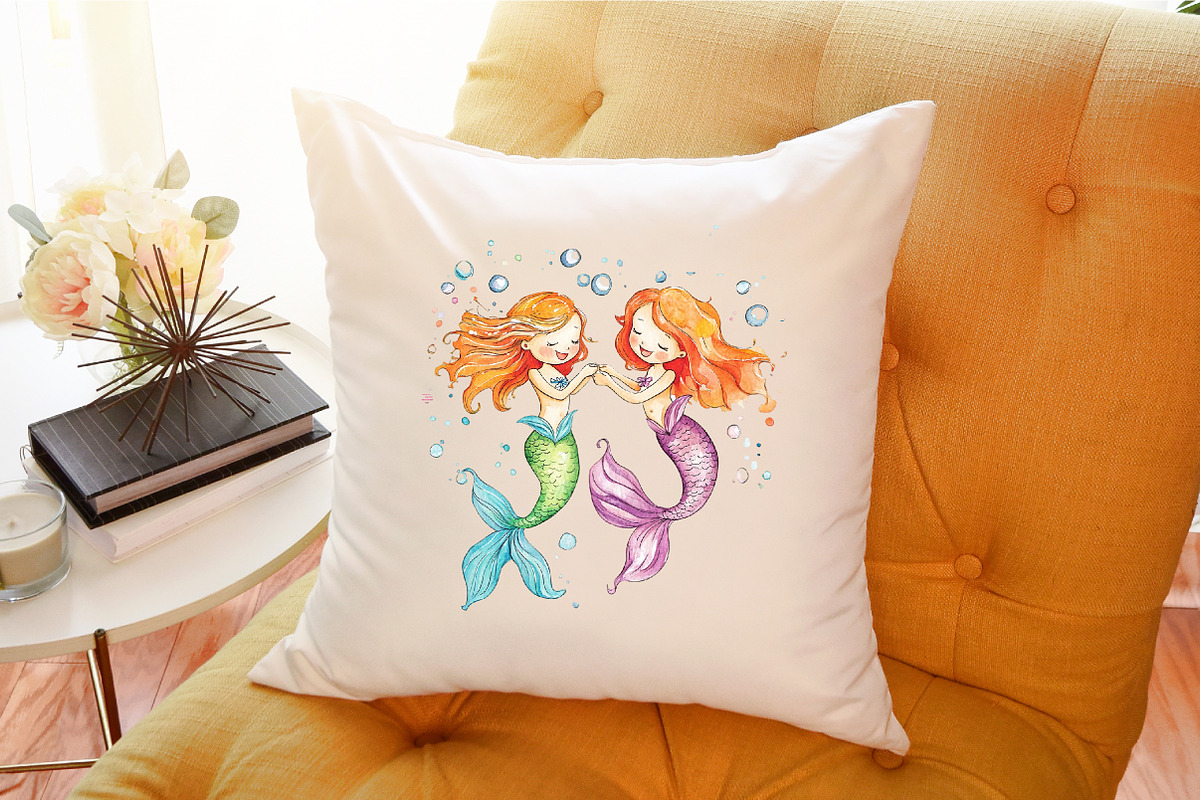 Little Mermaid Under the Sea Clipart, an Illustration by Sublimation Artist (Photo 6 of 6)