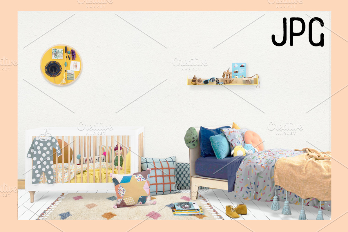 Kids Room Wall/Frame Mock Up 6, a Print Template by Whimsicality (Photo 3 of 4)