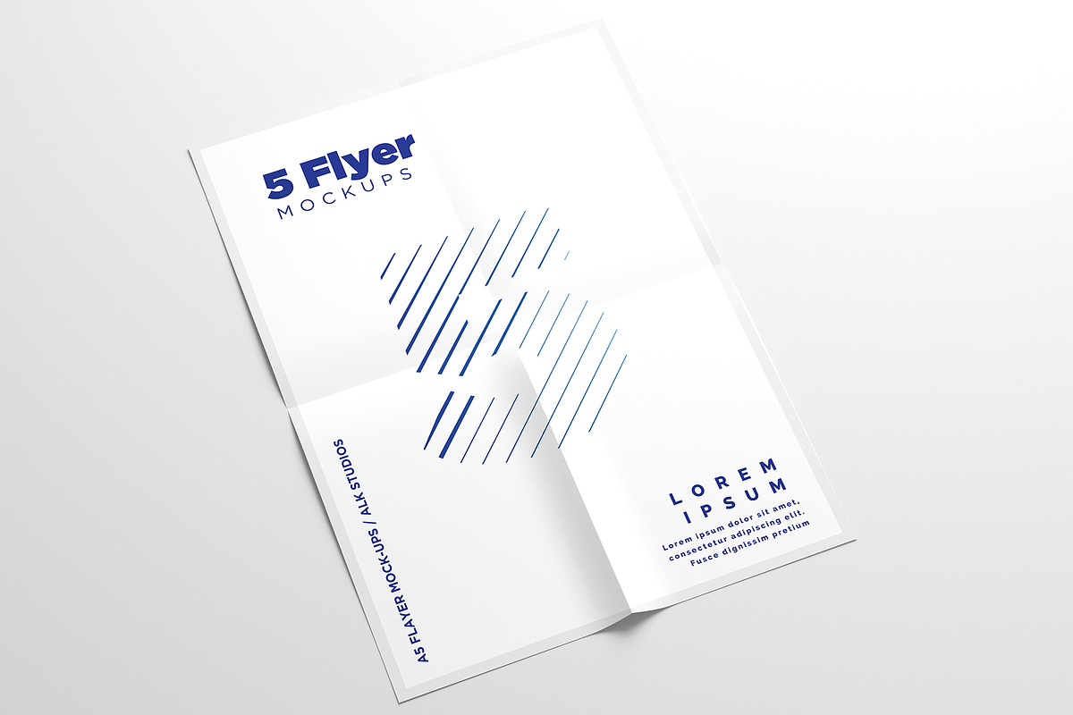 A5 Flyer Mock-Ups, a Print Template by AlkStudio (Photo 1 of 13)