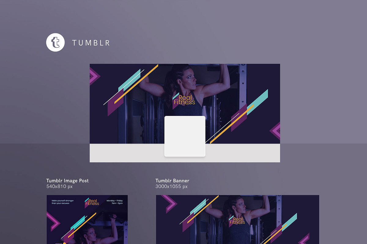 Social Media Pack | Fitness Gym, a Social Media Template by Amber Graphics (Photo 7 of 10)