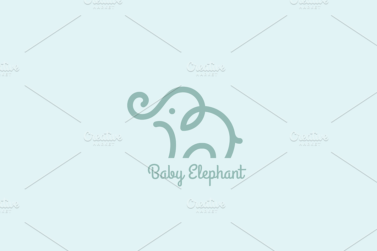 Baby Elephant Logo Template, a Branding & Logo Template by tetiana.svirska (Photo 1 of 4)
