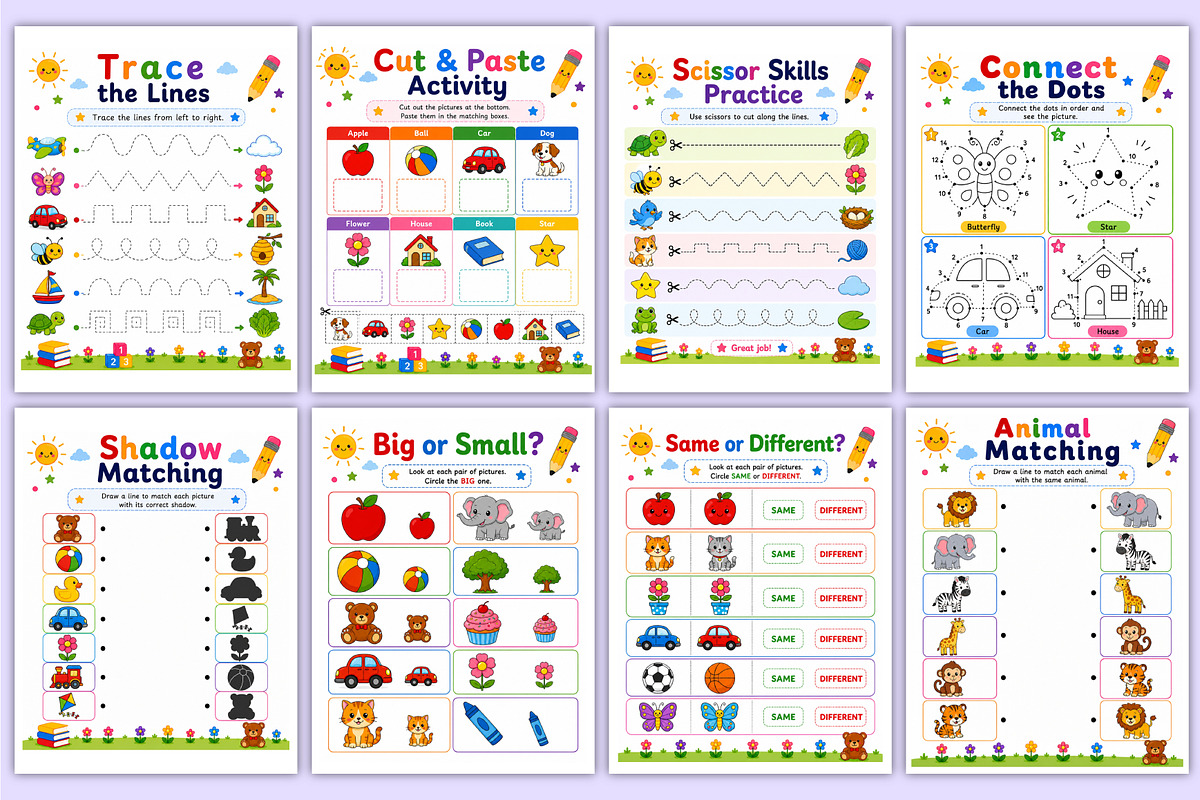 Preschool Activity Workbook | Learn, a Stationery Template by Mustafiz (Photo 4 of 5)
