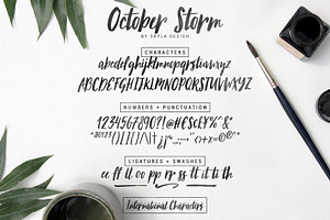 October Storm Modern Brush Font