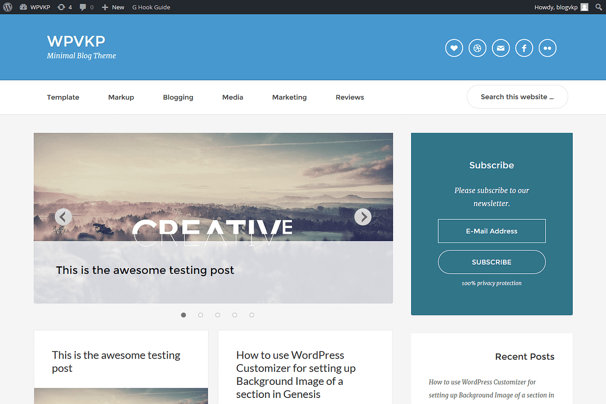 Blogging Pro - Genesis Child Theme, a WordPress Template by WPVKP WordPress Themes (Photo 6 of 7)