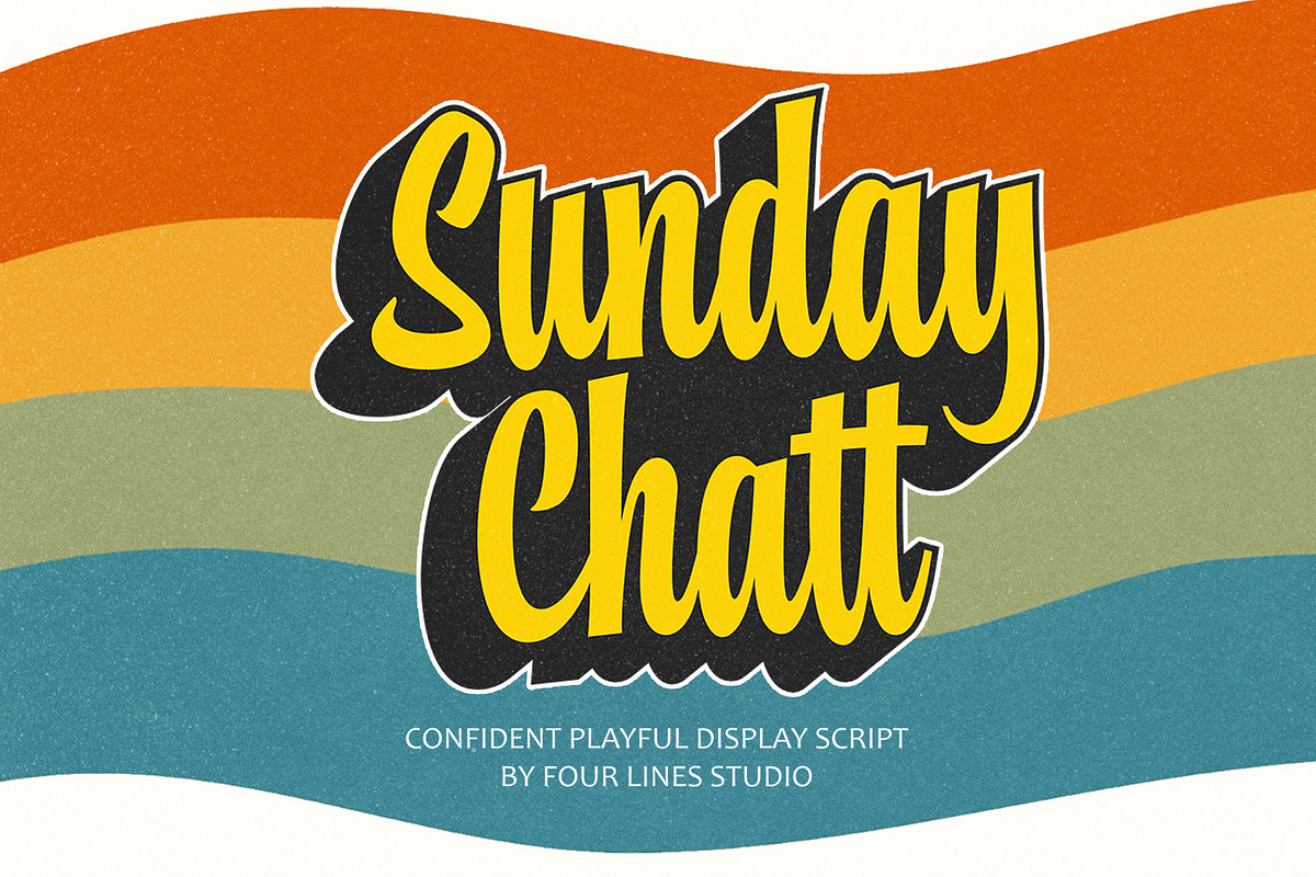 Sunday Chatt Playful Display Script, a Handwritten Font by Four Lines Std. (Photo 1 of 11)