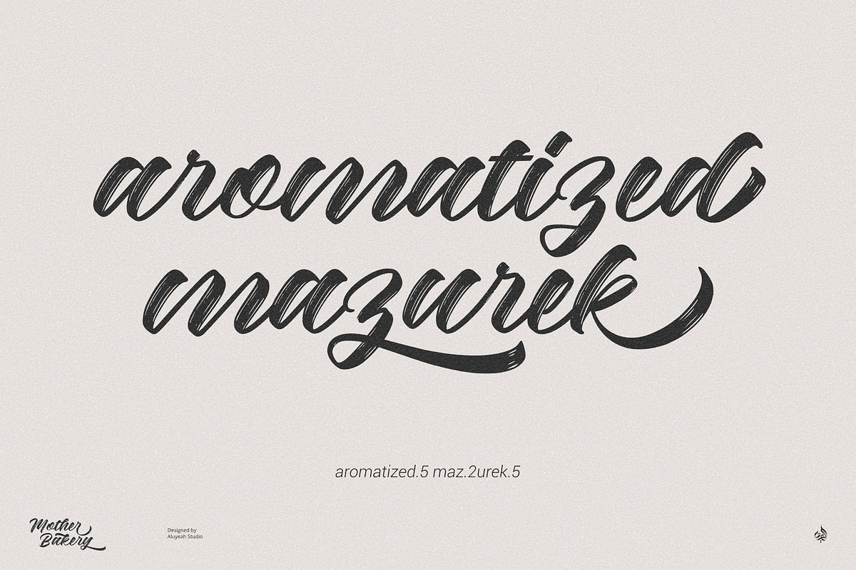 Mother Bakery, a Handwritten Font by Aluyeah Studio (Photo 9 of 13)
