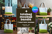 Totebag Canva Mockups Bundle, a Merchandise Mockup by PrintStarXS (Thumbnail 1 of 5)