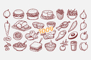 Hand Drawn Food Illustration Coll, a Food Illustration by MkStudio (Thumbnail 3 of 3)