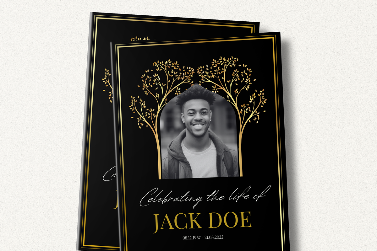 Funeral Program Template I Canva, an Invitation Template by The Social Stuff (Photo 1 of 10)