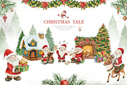 Christmas Tale. Watercolor set, an Illustration by JuliaBadeeva (Thumbnail 1 of 6)