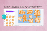 FUNKY GINGERBREAD COOKIES: clipart, a Food Illustration by Elliko shop (Thumbnail 5 of 7)