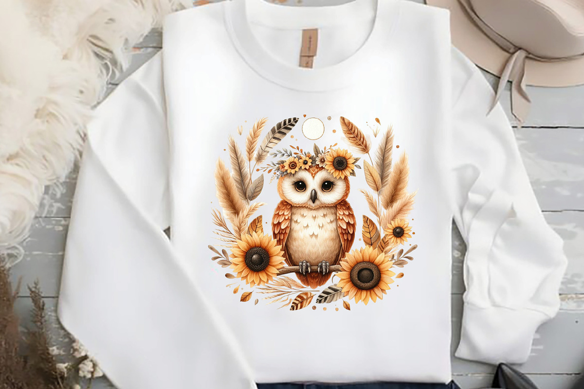 Watercolor Owl Boho Clipart, an Illustration by DreamCafeArt (Photo 4 of 6)