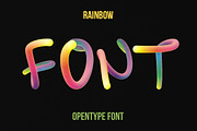 Rainbow Font, a Font by Handmadefont (Thumbnail 1 of 9)