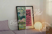 DIN A Frame Lilac Gingham Mockup, an Advertising Mockup by WasMockups (Thumbnail 5 of 6)