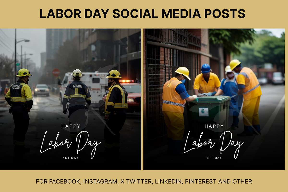 61 Labor day social media posts set, a Social Media Template by Walldecorated (Photo 11 of 29)