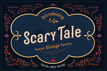 Scarytale - vintage layered font