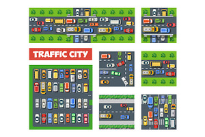 Traffic Transportation set, a Transportation Illustration by AlexZeL