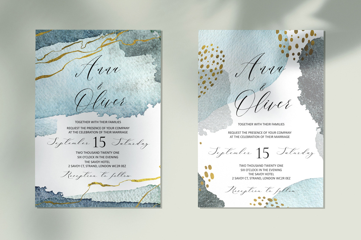 Abstract Watercolor and gold shapes, an Object Graphic by SimpleWishesArt (Photo 7 of 13)