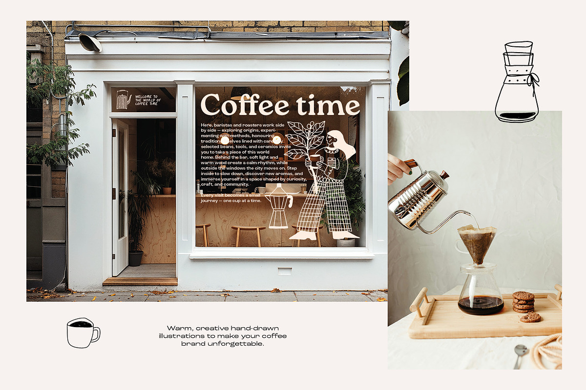 Coffee Time vector Illustrations, a Food Illustration by dicreate (Photo 9 of 14)