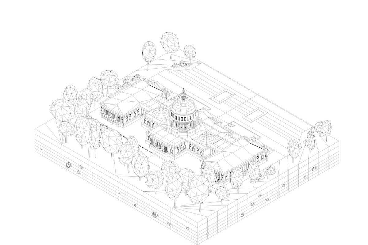 Cartoon Low Poly USA Landmarks Pack, an Architecture 3D Model by Anton Moek (Photo 13 of 15)