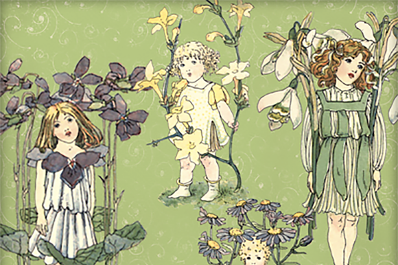 Flower Children Clipart Images PNG preview 7