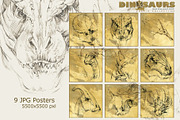 Watercolor Dinosaur Collection, an Animal Illustration by FineArt (Thumbnail 12 of 19)